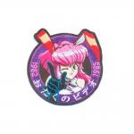 Anime Charater Embroidered Hat Patches , Custom Patches For Caps Die Cut Border for sale