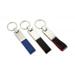 Personalized PU Leather Key Chains Zinc Alloy Car Key Holder With Leather Strap for sale