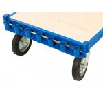 Blue 4 Wheel Board Trolley Material Handling Equipment Fabrication