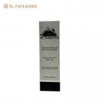 White Cardboard Foldable Card Box Cosmetic Essential Oil Packaging Box With Hot Silver for sale
