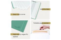 China OEM Green Medium Academic Planner With Monthly And Weekly Schedule supplier