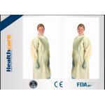 Non Woven Disposable Isolation Gowns 20-60G Protective Wear Blue / Yellow / White Color for sale