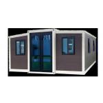 Corrugated Metal Roofing 40ft Expandable Container Home with Electrical System and 32A Leakage Protector for sale