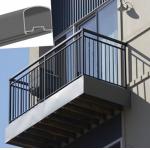 Outdoor Aluminum Hand Railings For stairs , exterior hand railings for sale