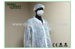 China Tyvek SMS MP PP Single Use Lab Coat With Velcro supplier