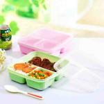 Reusable PP 3 Compartment Bento Lunch Box 1000ml for sale