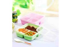 China Reusable PP 3 Compartment Bento Lunch Box 1000ml supplier