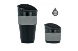 China Biodegradable Reusable 12OZ Collapsible Silicone Coffee Cup supplier