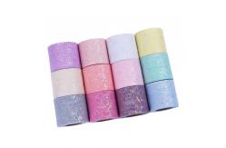 China Polyester Organza Tulle Rolls Glitter Pattern supplier