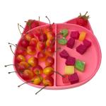 Baby Training Feeding Silicone Plate Hot Selling Customized Bpa Free Cat Shape for sale