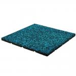 Red Indoor Rubber Floor Tiles Anti Shock Gym Protective Flooring 500x500x30mm for sale