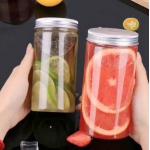 Beverage 38mm Caliber 500ml 650ml PET Boba Tea Bottles for sale