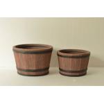 Modern Lightweight Waterproof Round Fiber Clay Planter Reinforced Clay Planter for sale