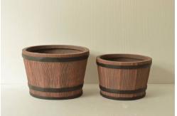 China Modern Lightweight Waterproof Round Fiber Clay Planter Reinforced Clay Planter supplier