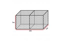 China 2x1x1m Galvanized Wire 4.0mm Woven Gabion Baskets supplier