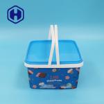 3.2L Plastic Cheese And Christmas Cracker Packaging Box With Handles Custom Label for sale