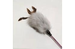 China Teasing Pet Plush Cat Toy Fox Feather Plush Teasing Cat Stick With Handle supplier