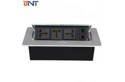 China Customizable Pop Up Multimedia Desktop Socket With Zinc Alloy Surface Panel supplier