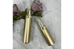 China 20ml Airless Pump Bottle Gold Single Wall UV Proof Refillable Offset Printing supplier