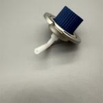 Lightweight aluminum gas canister valve for backpackers with instant-click fitting