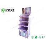 Retail Store Promotion Paper Display Rack POP Cardboard Floor Shelf Display For Shampoo for sale