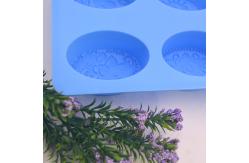 China Household Diy Oval Baking Mold , Oem Custom 6 Cavity Silicone Soap Mold supplier