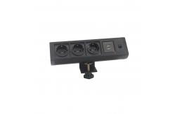 China BNT Hotel office white colour clamp on desk edge socket with usb charger supplier