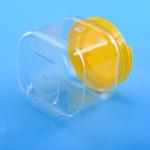 BPA Free 1450ml 131mm Square Plastic Screw Cap Jars
