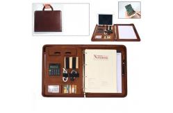 China Nontoxic Luxury Leather Business Portfolio Multiscene Recyclable With Power Bank supplier