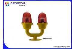 China Red LED Double Aviation Warning Lights Steady Or Flash Working Mode supplier