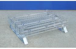 China Portable Wire Container Storage Cages With Self Locking Handles supplier