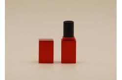 China Frosted Matt Red Empty Lipstick Bottles Square Shape For Personal Care supplier