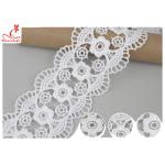 DTM Embroidered Floral Guipure Water Soluble Lace Trim Pass SGS Certificate