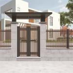 Pretreatment Double Iron Storm Aluminium Fence Gate For Outdoor Living Space for sale