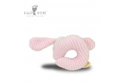 China 10cm Safe Huggable Soft Toys Pp Cotton Loveable Pink Bunny Rattle supplier