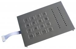 China Ruggedized Weatherproof Metal Keypad With 16 Keys for acces control system supplier