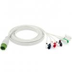 12 Pin 5 Leads One Piece Ecg Cable With Leadwires Compatible Mindray Portable for sale