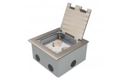 China silver dual 2 pin power flip up floor socket box supplier