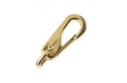 China 3726 Square Shaped Fixed Eye Quick Release Brass Snap Hook Bronze Spring Snap supplier