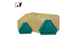 China Triangular Green Rubber Graining Comb , Sturdy Plastic Paint Scraper supplier