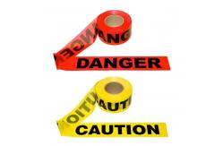 China Custom Printing Logo Barricade Tape Single Side PE Warning Tape supplier