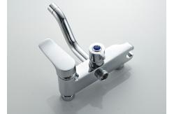 China Adjustable Slide Bar Rain Shower Set ROVATE Exposed Pipe Shower Systems supplier