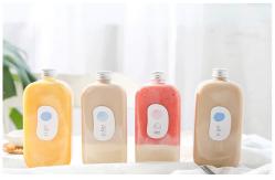 China OEM 550ml PET Beverage Plastic Juice Bottle With Aluminum Screw Cap supplier