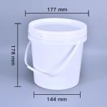 Transparent Multifunctional 3L Set Packing Plastic Bucket with Lid and Sealing Strip