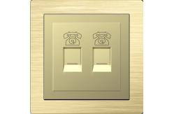 China UK Standard Telephone Socket Rj11  Aluminum Frame For Home / Villa supplier