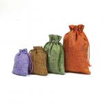 Soft Organic Cotton Drawstring Shoe Bags Small Foldable Cloth Canvas Cinch Backpack for sale