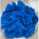 Recycled Polyester Staple Fiber 1.5D 38mm Peacock Blue for sale