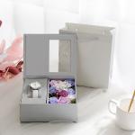 Luxury Black Cardboard Valentine'S Day Flower Gift Box 1.0 - 3.0mm Thickness for sale