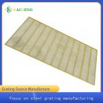 Plastic Dipping Yellow Steel Open Mesh Metal Grid Floor Net for sale