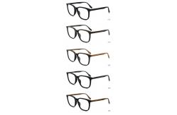 China 2024 Unique Polygons Wood Grain Acetate Glasses Frame MR 8082 supplier